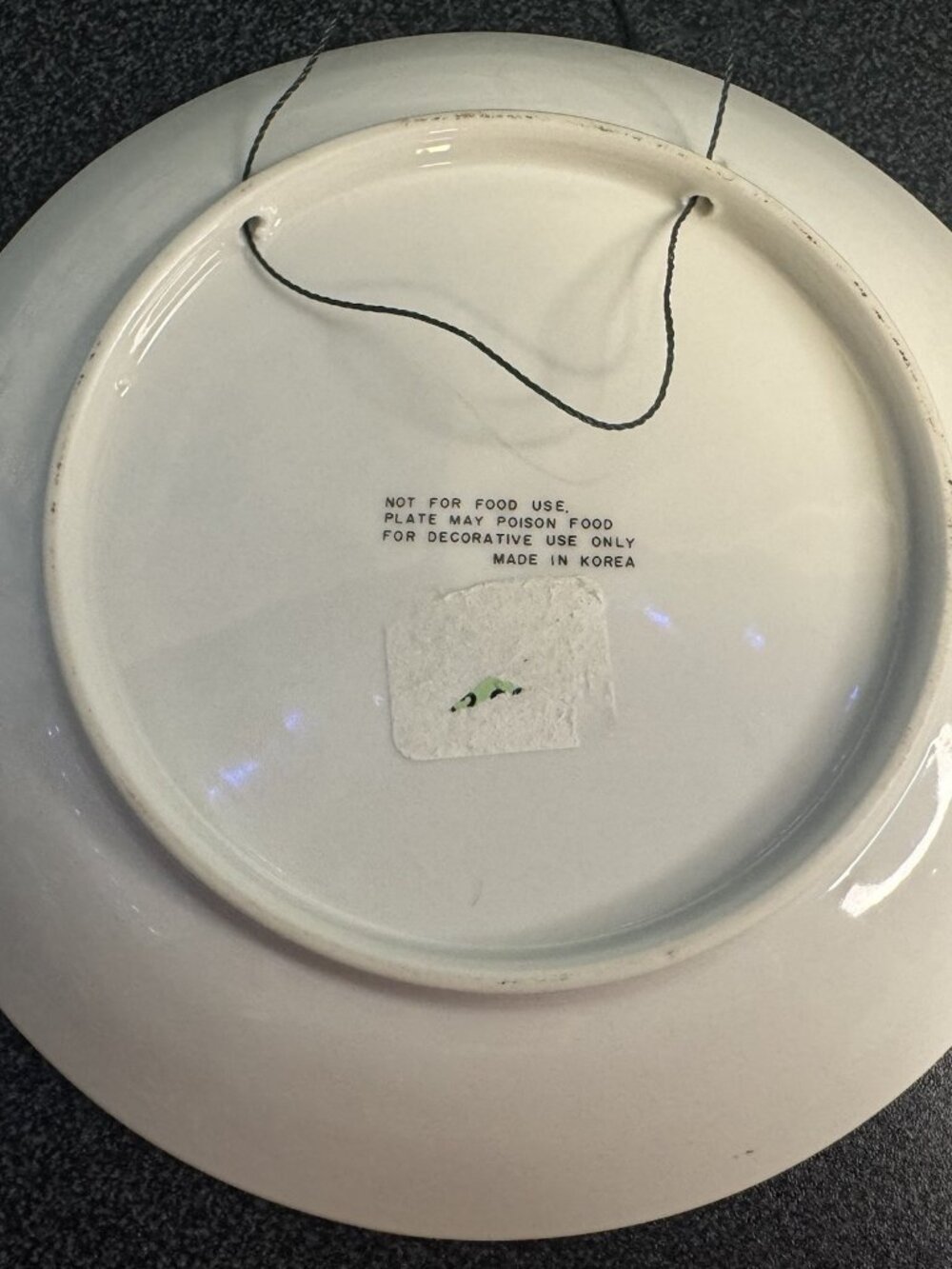 New Mexico Vintage Souvenir State Plate Silver Trim Hot Air Balloon Zia 7.25" - Picture 4 of 4